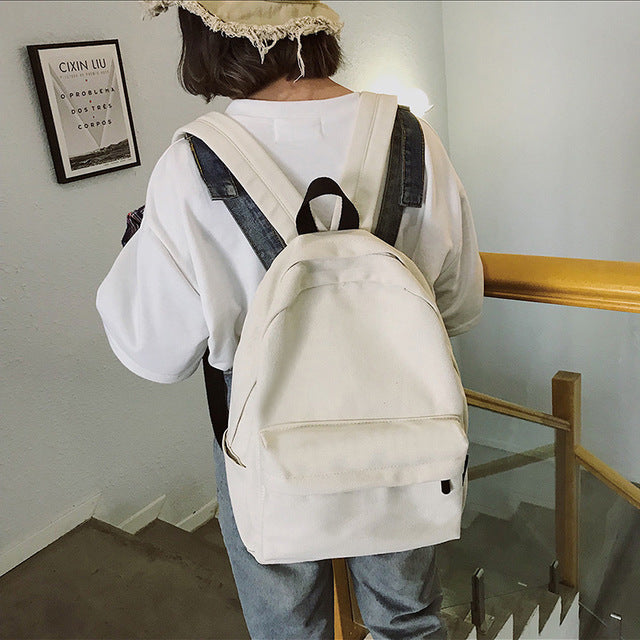 Unisex Large-Capacity Canvas Laptop Backpack