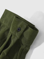 Men's Ribbed Long Sleeve Shirt with Chest Pocket