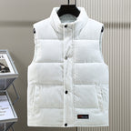 Men's Padded Corduroy Gilet – High-Collar Bodywarmer