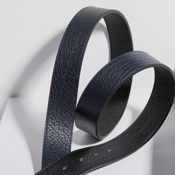 Men's Reversible leather-look Belt – Rotating Buckle Adjustable Waist Strap
