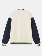 Men's Contrast Sleeve Varsity Baseball Jacket