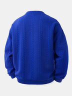 Men's Cable Textured Jacquard Sweatshirt