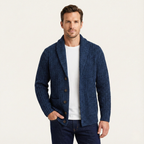 Men's Chunky Cable-Knit Shawl-Collar Cardigan