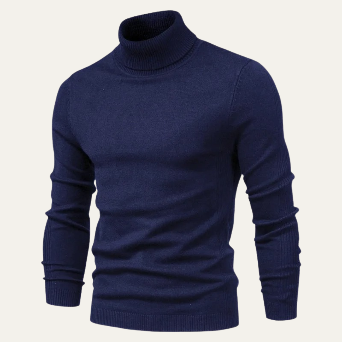 Men's Slim-Fit Turtleneck Jumper – Cotton-Blend Knit