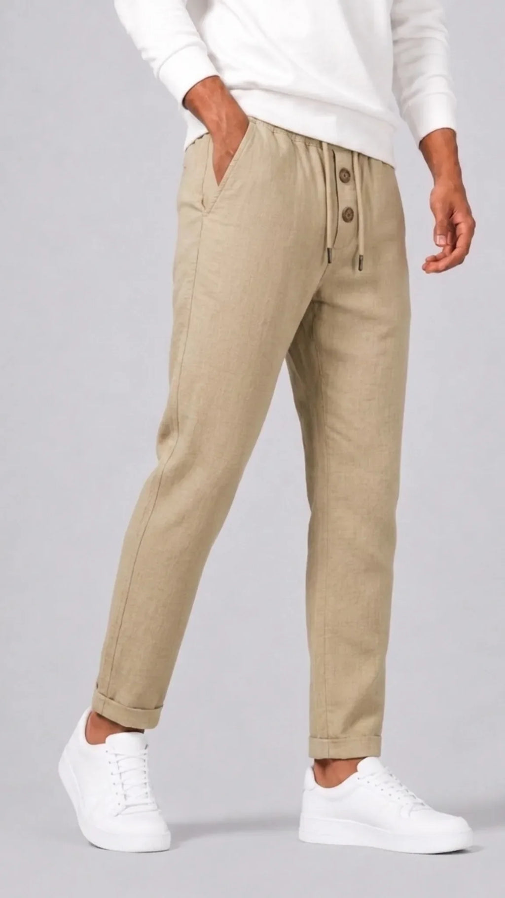 Men's Chinos with Elasticated Waist