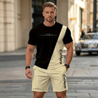 Men's Two-Piece Summer Set – Short-Sleeve T-Shirt and Drawstring Shorts
