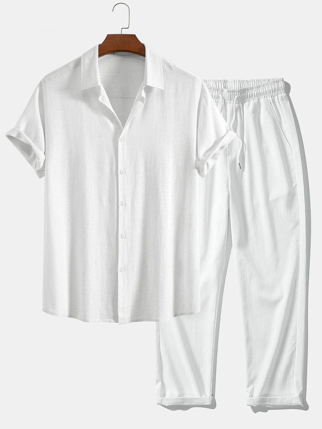 Men's Textured Two-Piece Set – 7 Colour Options