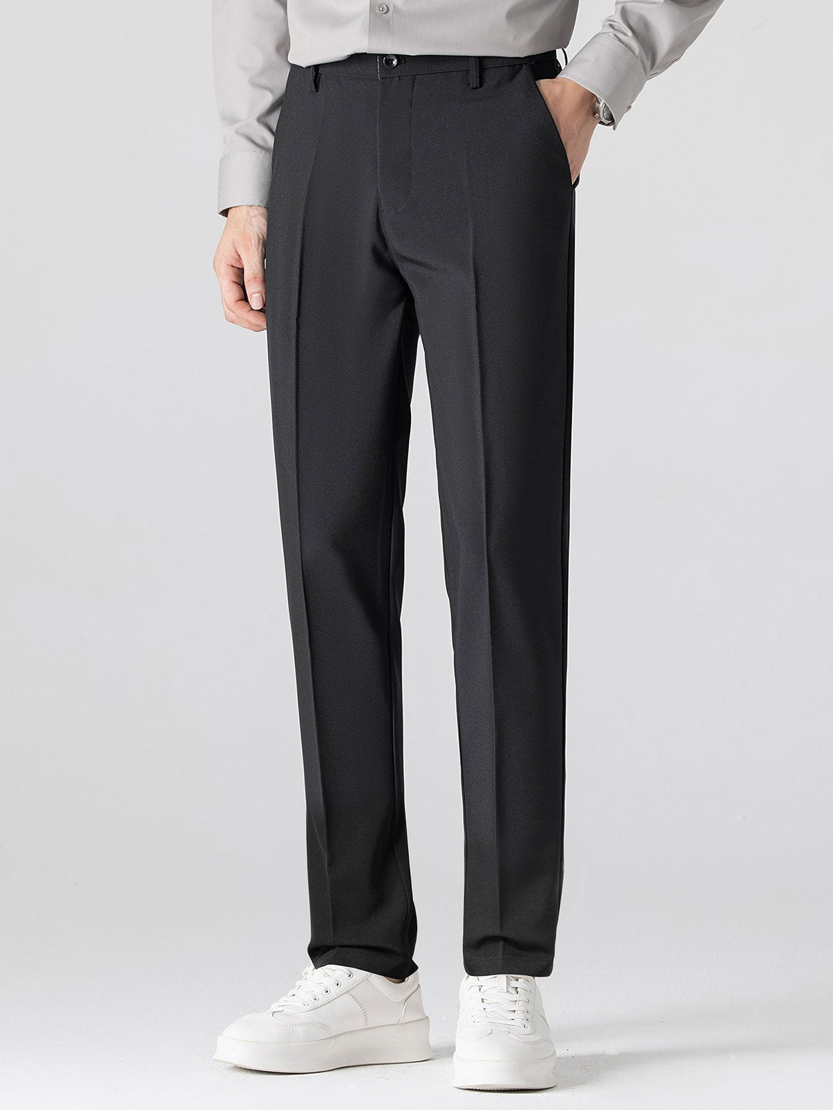 Men's Textured Zip Polo and Slim Trouser Set