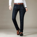 Men's Slim-Fit Stretch Jeans – Dark-Wash Denim Trousers