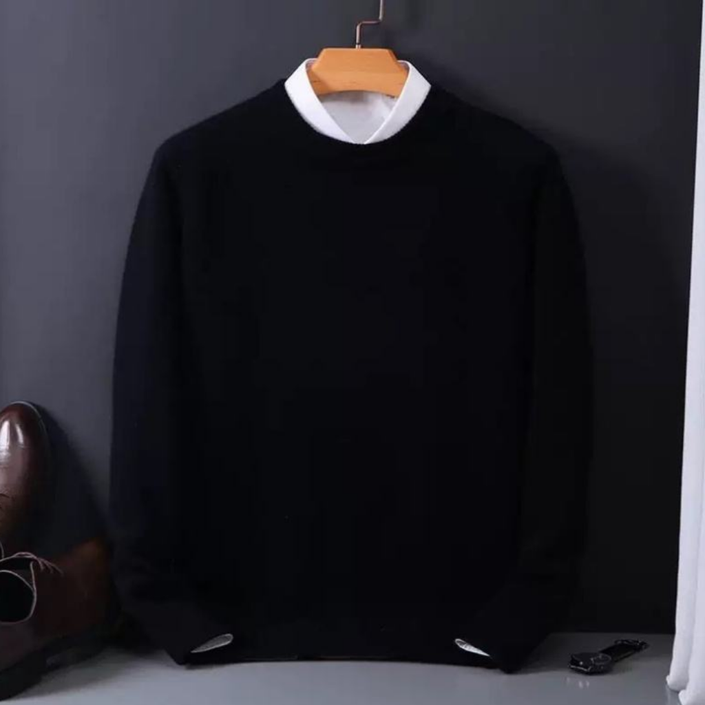 Men's Classic Crew-Neck Winter Sweater – Soft Long-Sleeve Knit