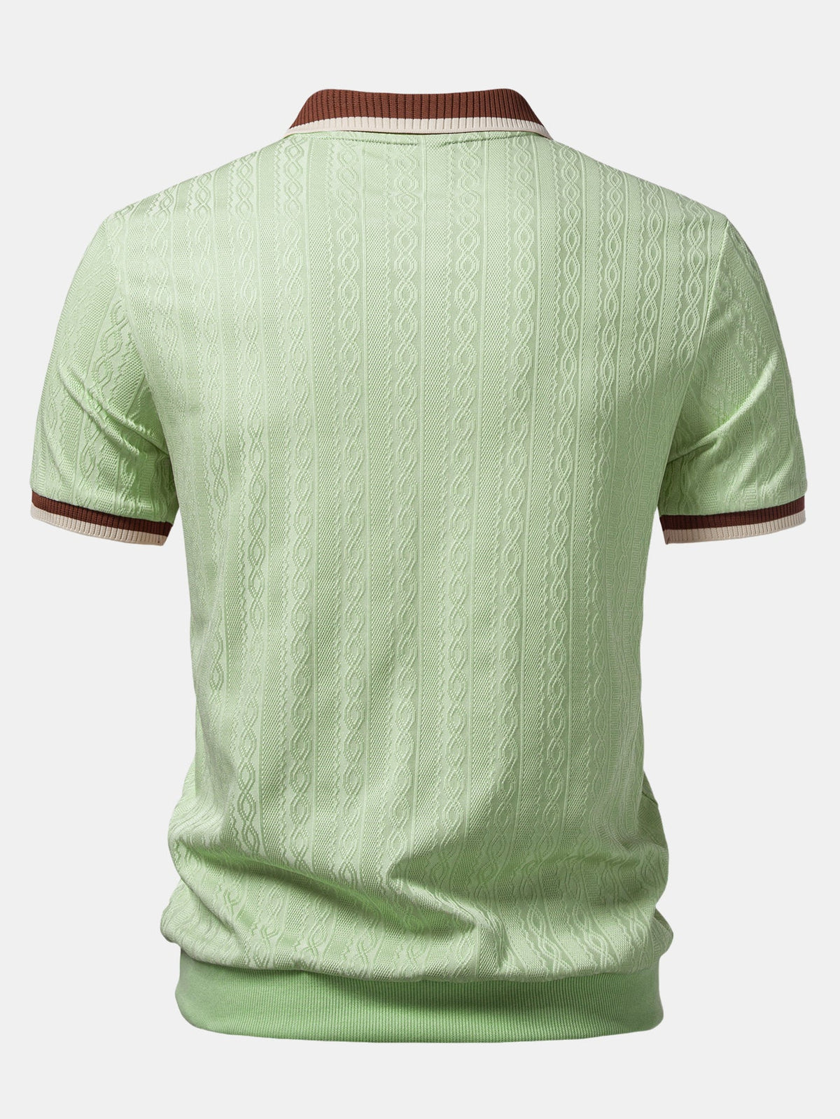 Men's Textured Zip Polo and Slim Trouser Set