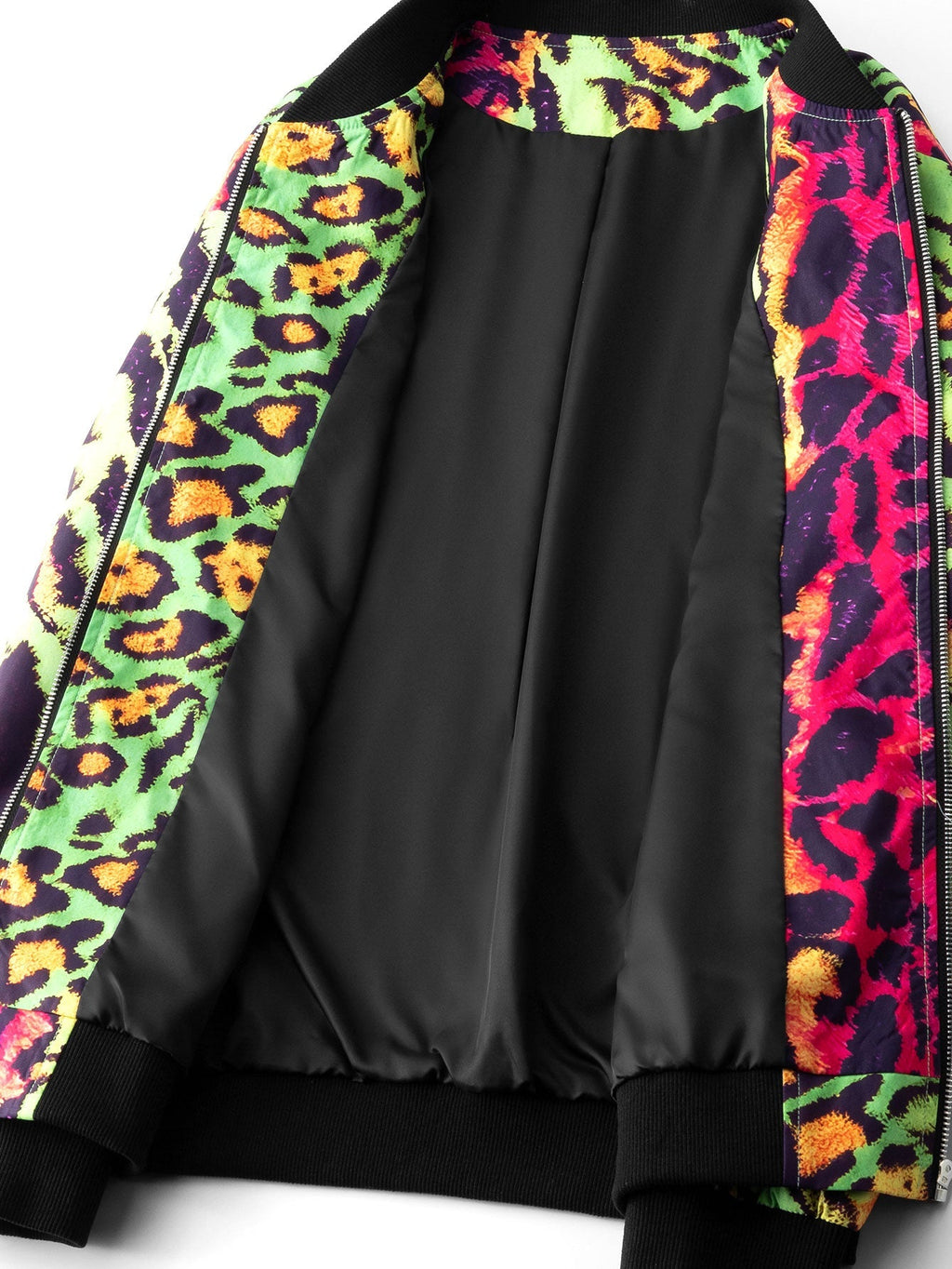 Men's Colourful Leopard Print Bomber Jacket