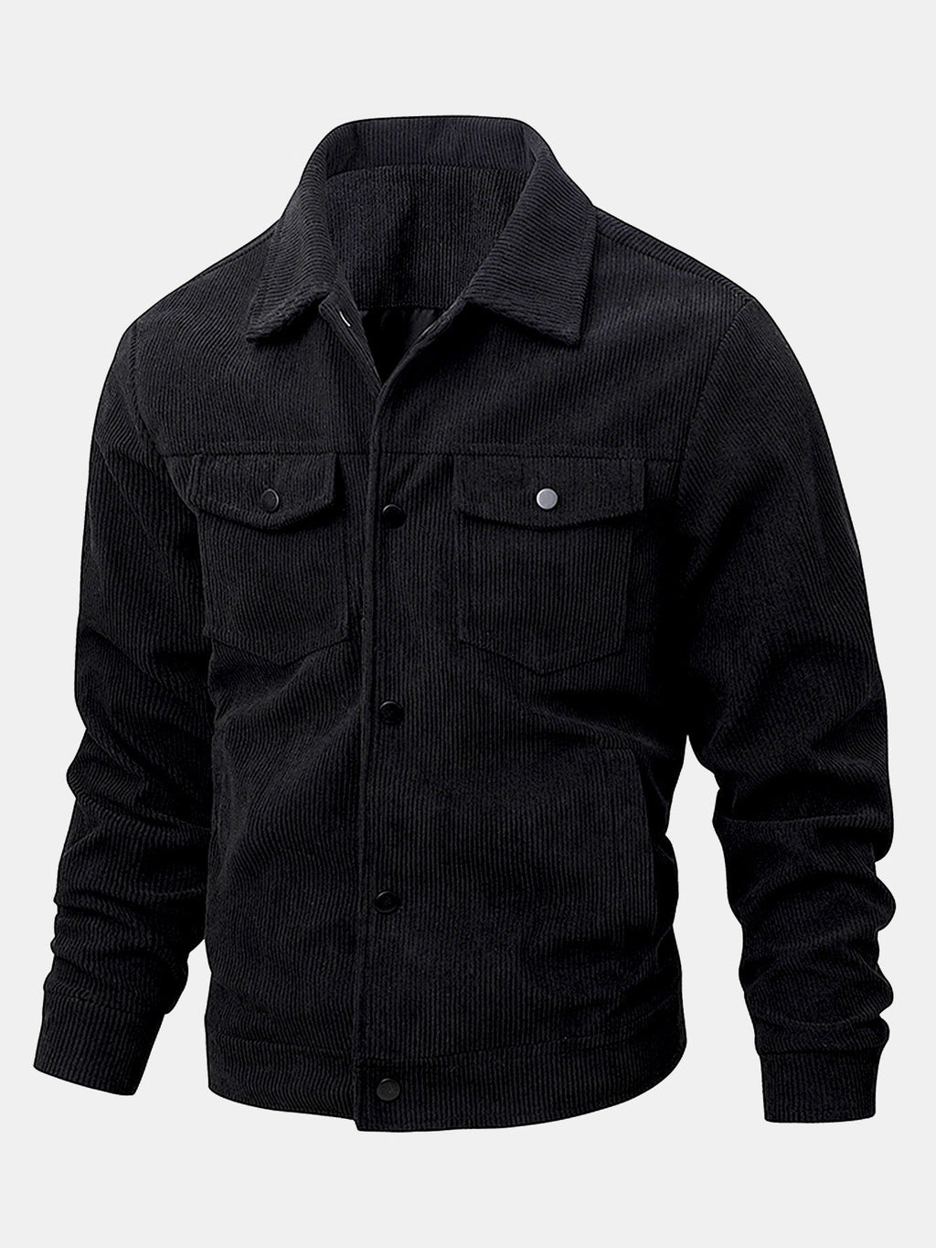 Men's Corduroy Trucker Jacket with Chest Pockets