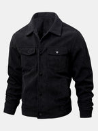 Men's Corduroy Trucker Jacket with Chest Pockets