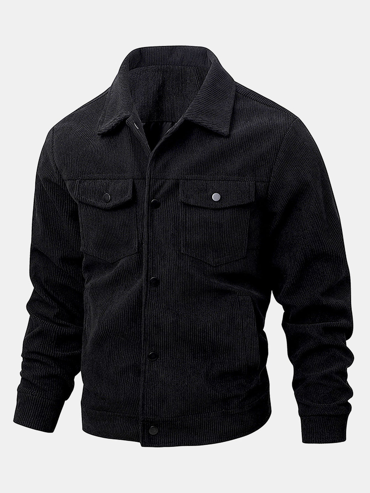 Men's Corduroy Trucker Jacket with Chest Pockets