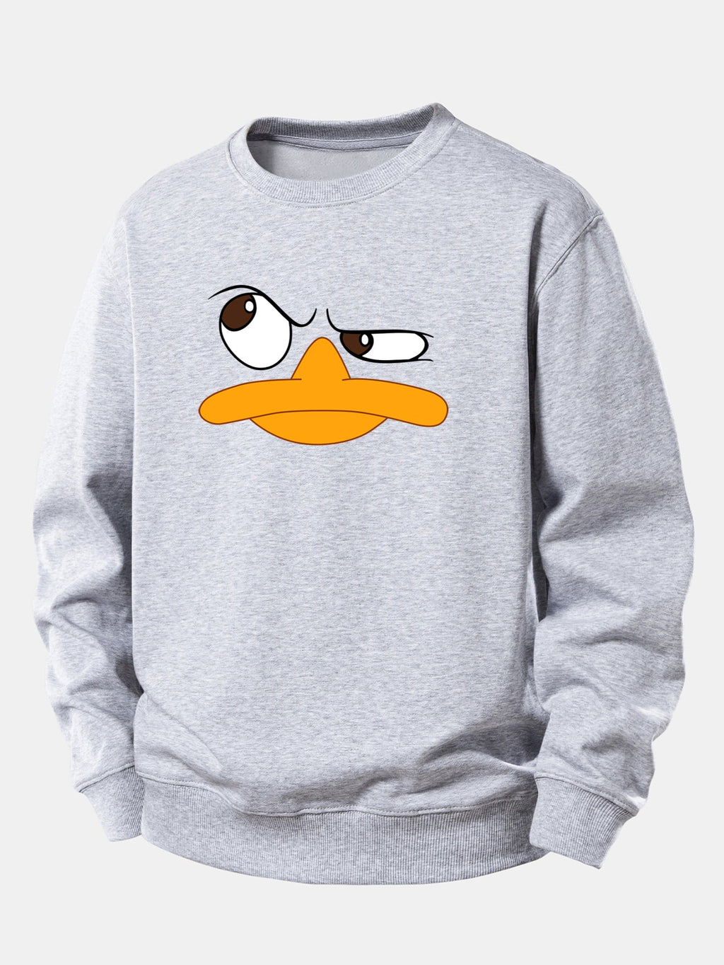 Men's Relaxed Fit Printed Crew Neck Sweatshirt