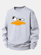Men's Relaxed Fit Printed Crew Neck Sweatshirt