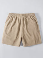 Men's Eyelet Jacquard Shirt and Shorts Resort Set