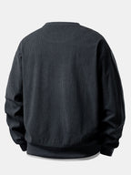 Men's Relaxed Fit Ribbed Corduroy Sweatshirt