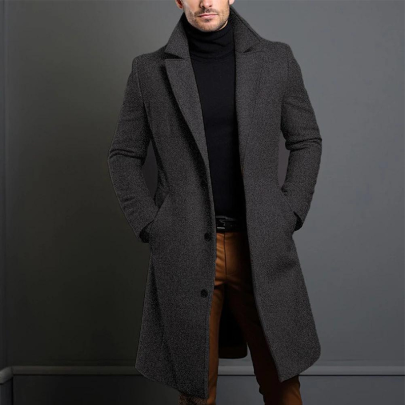 Men's wool-blend Overcoat – Tailored Longline Layer