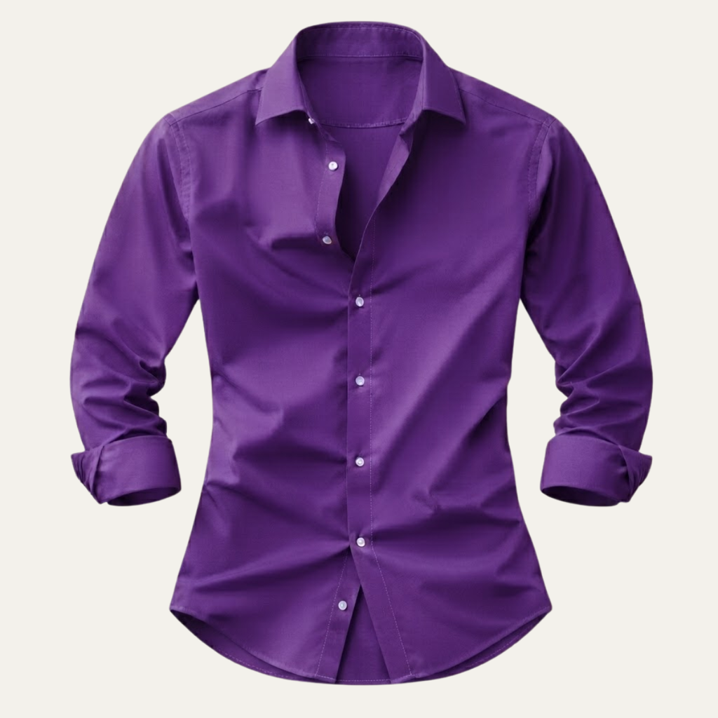 Men's Slim-Fit Stretch Dress Shirt – Wrinkle-Resistant