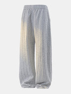 Men's Textured Zip Hoodie Tracksuit – Jacquard Straight-Leg Set
