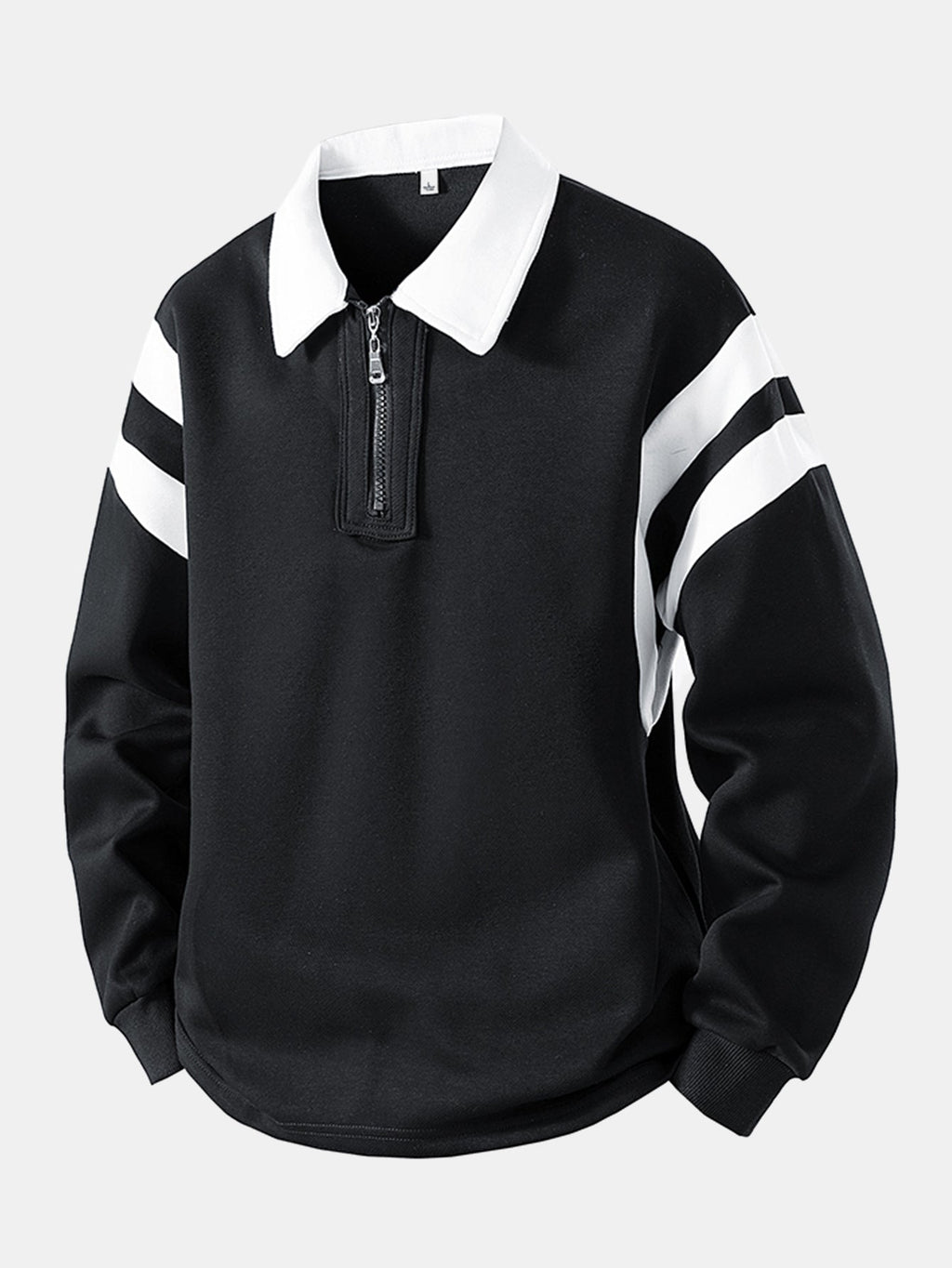 Men's Cotton Blend Quarter-Zip Polo Sweatshirt