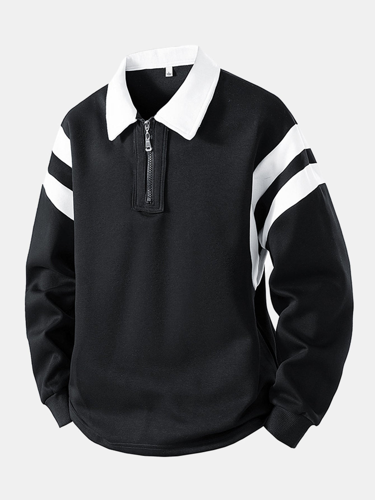 Men's Cotton Blend Quarter-Zip Polo Sweatshirt