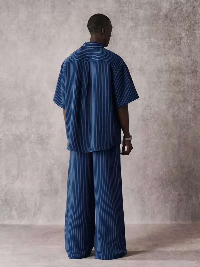 Men's Oversized Striped Resort Shirt