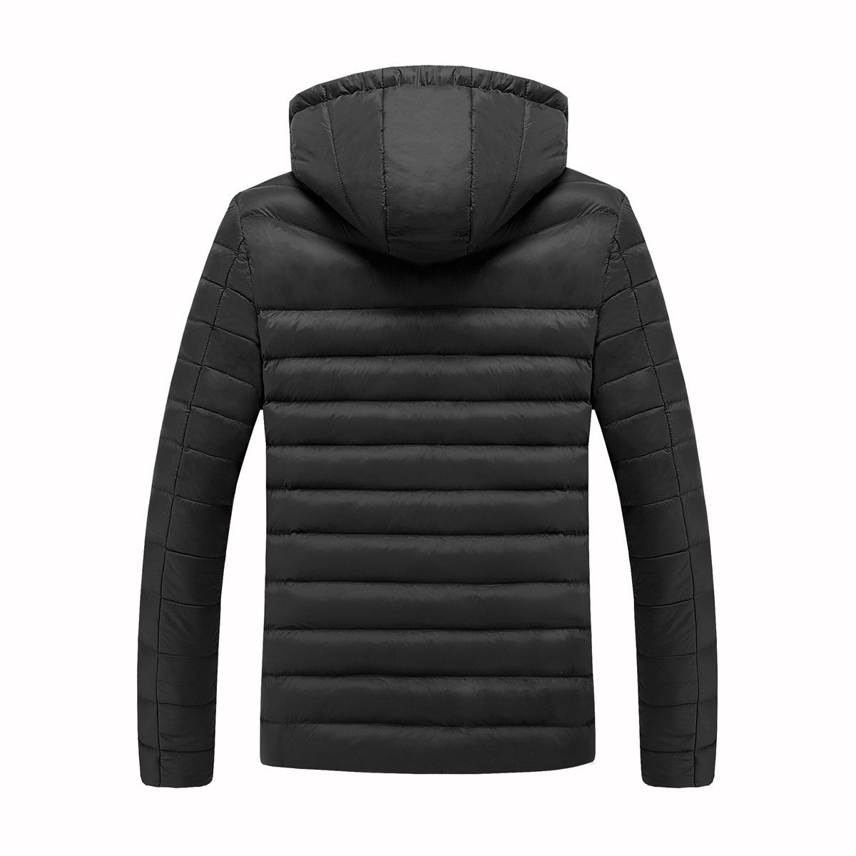 Men's USB-Heated Hooded Puffer Jacket – Water-Resistant Insulated Winter