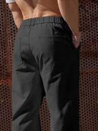 Men's Wide-Leg Trousers with Elasticated Waist