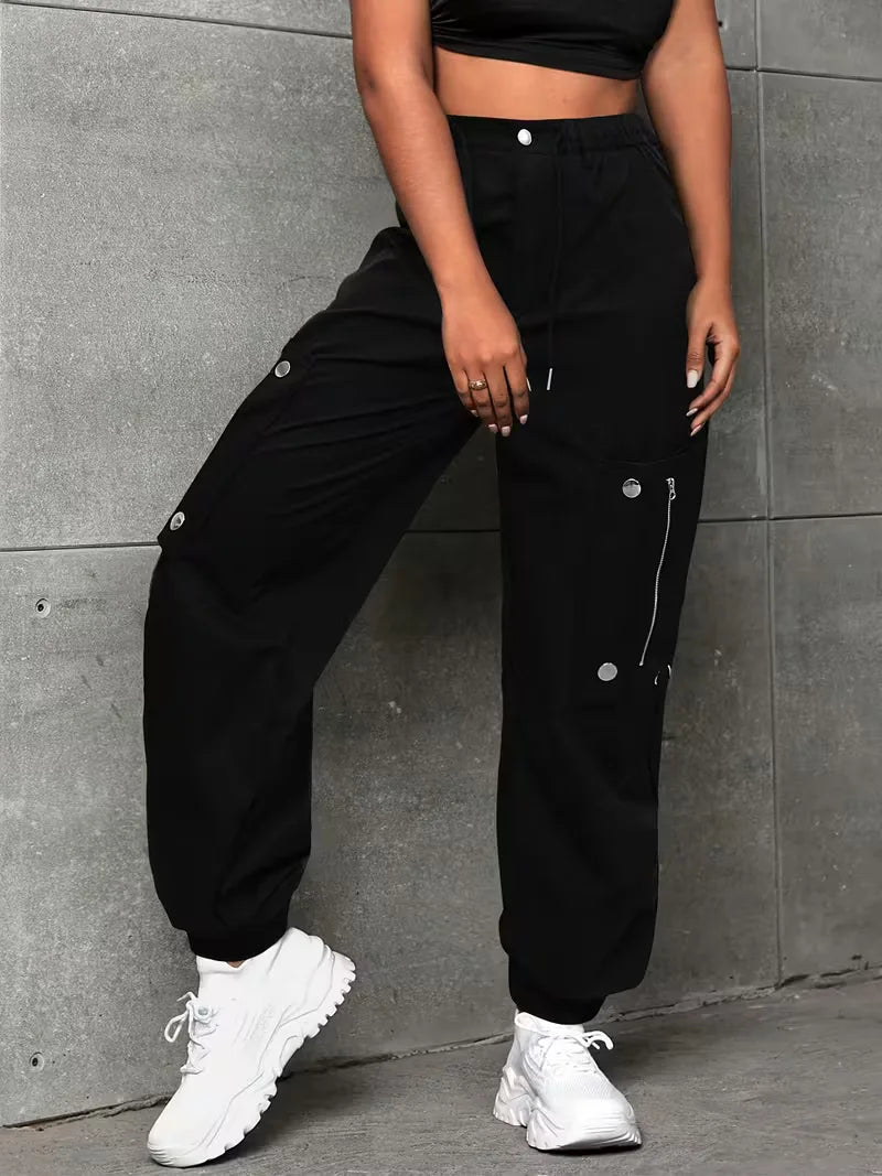 Women's Wide-leg Cargo Trousers