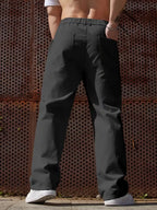 Men's Wide-Leg Trousers with Elasticated Waist