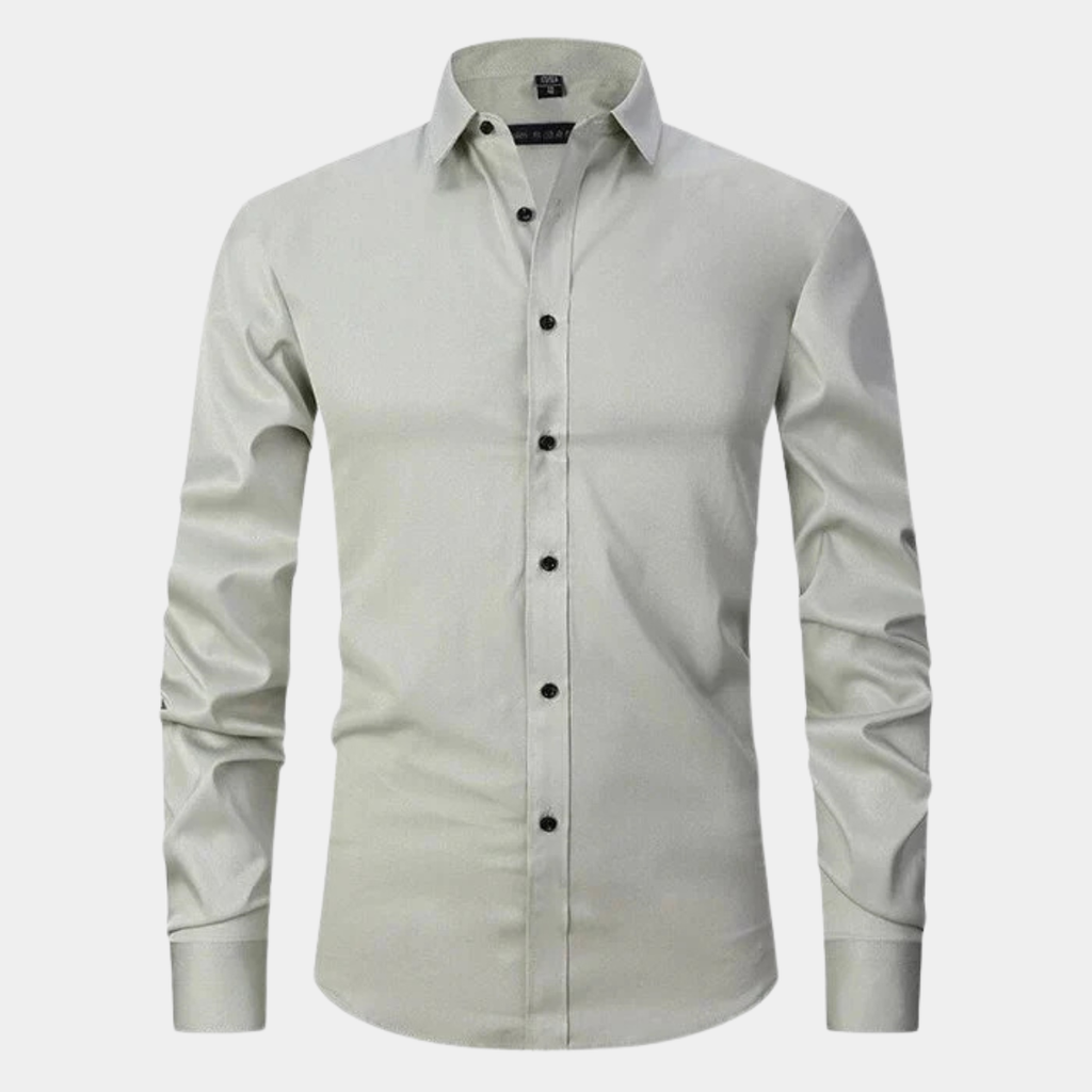 Men's Slim-Fit Stretch Long-Sleeve Dress Shirt – Six Colours