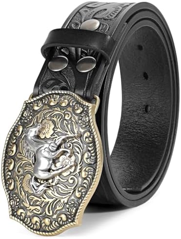 Men's Western Embossed leather-look Belt
