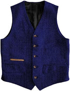 Men's Vintage Herringbone Tweed Waistcoat