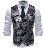 Men's Elegant Jacquard Paisley Waistcoat