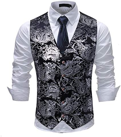 Men's Elegant Jacquard Paisley Waistcoat