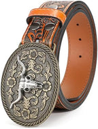 Men's Western Embossed leather-look Belt