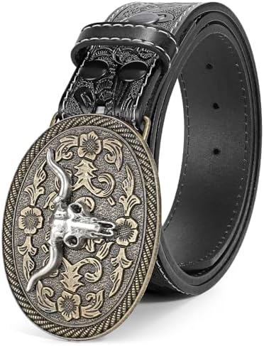 Men's Western Embossed leather-look Belt