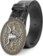 Men's Western Embossed leather-look Belt