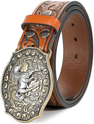 Men's Western Embossed leather-look Belt