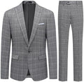 Men's Checked Two-Piece Tailored Suit – Slim Smart Set