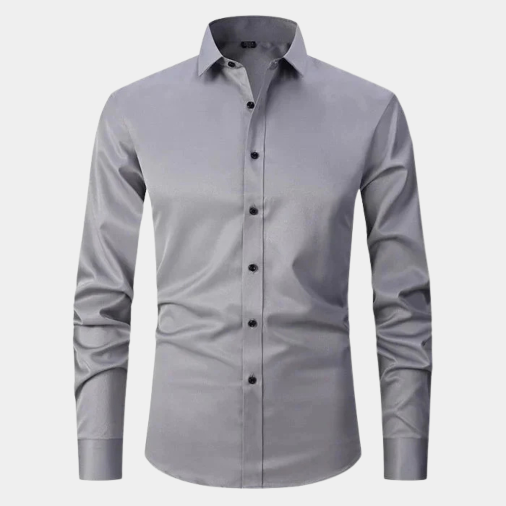 Men's Slim-Fit Stretch Long-Sleeve Dress Shirt – Six Colours