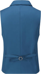 Men's Double-Breasted Suit Waistcoat with Notched Lapels