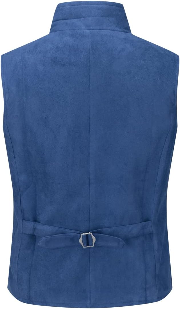 Men's Velvet Waistcoat with Decorative Buttons