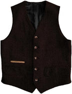Men's Vintage Herringbone Tweed Waistcoat