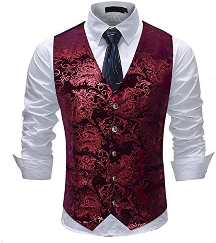 Men's Elegant Jacquard Paisley Waistcoat