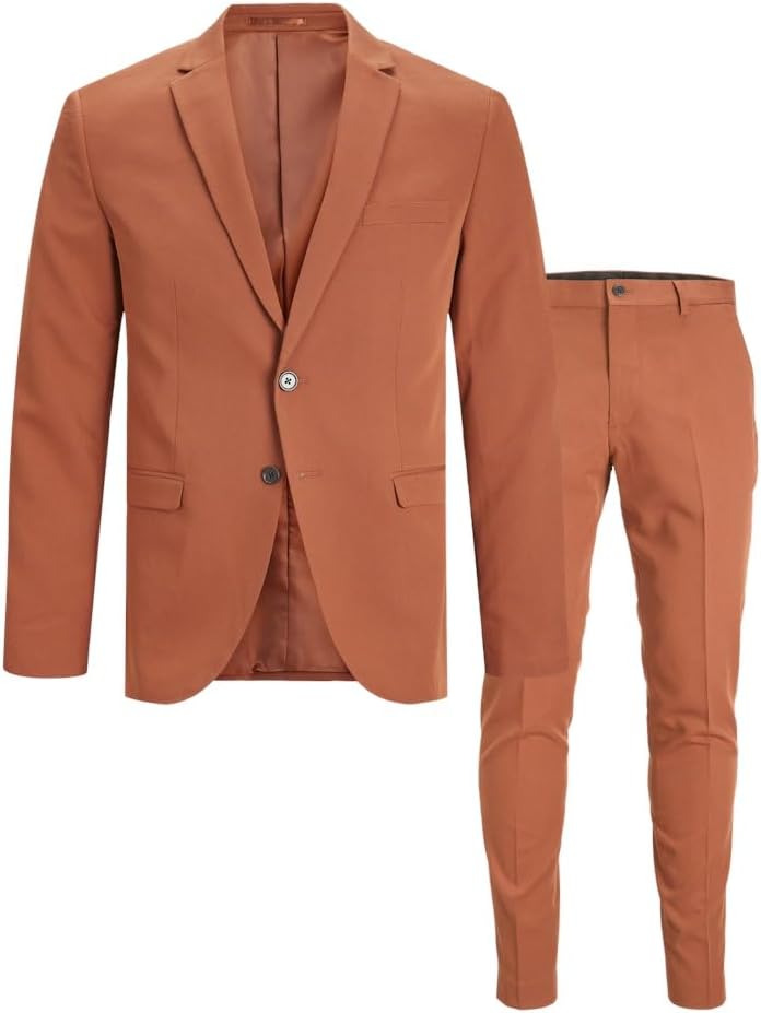 Men's Super-Slim Formal Suit Set – Streamlined Two-Piece Tailoring