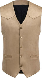 Men's Vintage Western suede-look Waistcoat